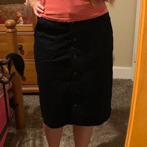 Liz Claiborne Black Jean Skirt